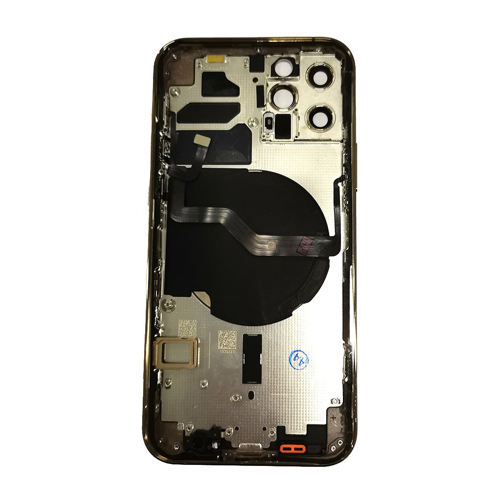 Rear Housing with Small Parts for iPhone 12 Pro (Purple)-Gold Rear Housing with Small Parts for iPhone 12 Pro (Purple)-Gold